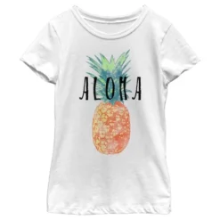 Girl's Lost Gods Aloha Watercolor Pineapple T-Shirt -Wear for all Store GUEST 0949844d 02c2 4835 b42e 5e5d23855bf8