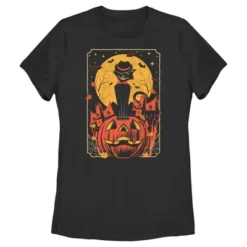 Women's Lost Gods Halloween Retro Cat Scene T-Shirt -Wear for all Store GUEST 0e9fff47 4168 4d80 937c 644fcb7a67f0