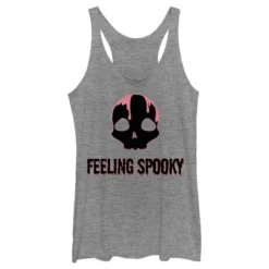 Women's Lost Gods Halloween Feeling Spooky Skull Racerback Tank Top -Wear for all Store GUEST 1b4c74ad eaf1 40b2 9fd8 44f58827bb89
