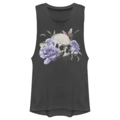 Junior's Lost Gods Flower Skull Festival Muscle Tee -Wear for all Store GUEST 1b6decd5 32b6 4db1 a963 b339b48d55df