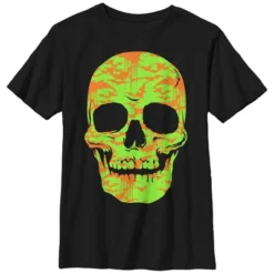 Boy's Lost Gods Halloween Skull Bats In Flight Face T-Shirt -Wear for all Store GUEST 1bd8d2a3 50b5 4def 91f5 402ef9e25176