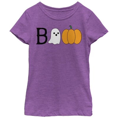 Girl's Lost Gods Halloween Ghost And Pumpkin Boo T-Shirt 2 Girl's Lost Gods Halloween Ghost And Pumpkin Boo T-Shirt - Image 2