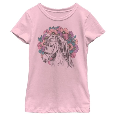 Girl's Lost Gods Floral Horse Love At First Ride T-Shirt 5 Girl's Lost Gods Floral Horse Love At First Ride T-Shirt - Image 5