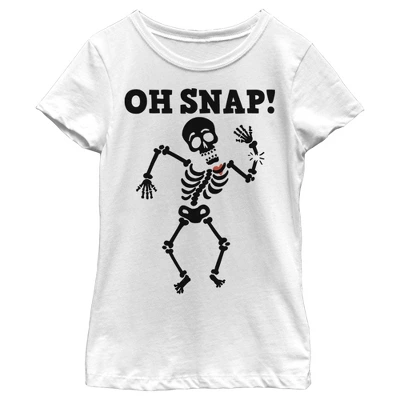 Girl's Lost Gods Halloween Oh Snap Skeleton T-Shirt 5 Girl's Lost Gods Halloween Oh Snap Skeleton T-Shirt - Image 5
