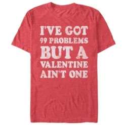 Men's Lost Gods 99 Problems But A Valentine Ain't One T-Shirt -Wear for all Store GUEST 48a50457 71ca 45fe 87f7 c03cac6e47a4