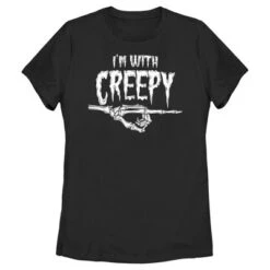 Women's Lost Gods Halloween I'm With Creepy T-Shirt -Wear for all Store GUEST 5cb8a9ff dbd7 4881 b0fc d7088c959047