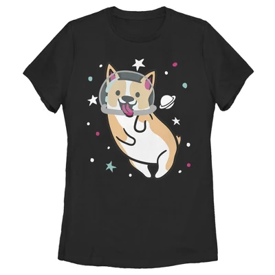 Women's Lost Gods Dog Astronaut Space Corgi T-Shirt 2 Women's Lost Gods Dog Astronaut Space Corgi T-Shirt - Image 2