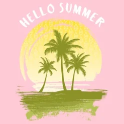 Girl's Lost Gods Hello Summer Palm Tree Silhouette T-Shirt