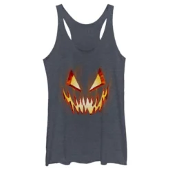 Women's Lost Gods Evil Pumpkin Face Racerback Tank Top -Wear for all Store GUEST 624ad421 f615 4da2 b816 4d2c17be2a63