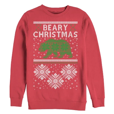Men's Lost Gods Beary Christmas Sweatshirt 2 Men's Lost Gods Beary Christmas Sweatshirt - Image 2