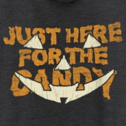 Women's Lost Gods Halloween Just Here For The Candy Jack-O'-Lantern Racerback Tank Top