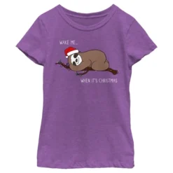 Girl's Lost Gods Christmas Wake Me Sloth T-Shirt 9 Girl's Lost Gods Christmas Wake Me Sloth T-Shirt -Wear for all Store GUEST 71fce8f6 d11b 45d1 9d00 2139d31dc5b1