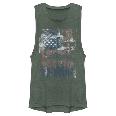 Junior's Lost Gods Distressed American Mountain Festival Muscle Tee 3 Junior's Lost Gods Distressed American Mountain Festival Muscle Tee - Image 3