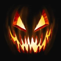 Junior's Lost Gods Evil Pumpkin Face Cowl Neck Sweatshirt