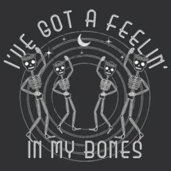 Women's Lost Gods Halloween I've Got A Feelin' In My Bones Racerback Tank Top