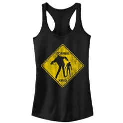 Junior's Lost Gods Halloween Zombie Crossing Racerback Tank Top -Wear for all Store GUEST 879c57ce 03dc 473f a6a6 21b31ad6b3ae