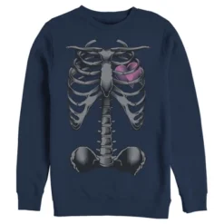 Men's Lost Gods Halloween Skeleton Rib Cage Heart Sweatshirt -Wear for all Store GUEST 90c878ff f539 455e a56a ccac37b328dc