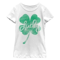 Girl's Lost Gods St. Patrick's Day Lucky Retro Shamrock T-Shirt -Wear for all Store GUEST 921c2dd3 a441 409b 99fe 0a3b4593e089
