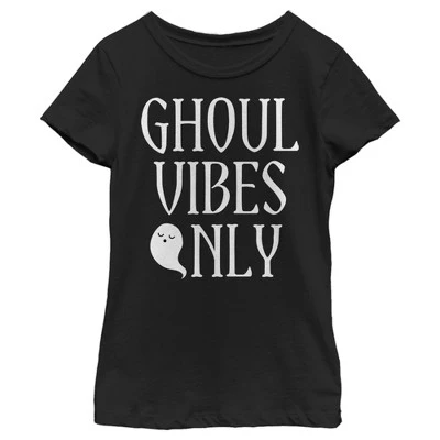 Girl's Lost Gods Halloween Ghoul Vibes Only T-Shirt 3 Girl's Lost Gods Halloween Ghoul Vibes Only T-Shirt - Image 3