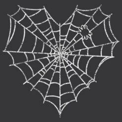 Women's Lost Gods Halloween Heart Spider Web Racerback Tank Top