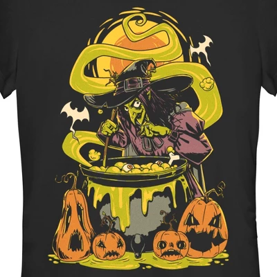Junior's Lost Gods Halloween Witches' Brew Scene T-Shirt 1 Junior's Lost Gods Halloween Witches' Brew Scene T-Shirt