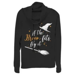 Junior's Lost Gods Halloween If The Broom Fits Fly It Cowl Neck Sweatshirt 5 Junior's Lost Gods Halloween If The Broom Fits Fly It Cowl Neck Sweatshirt -Wear for all Store GUEST a68c7afb 0a99 4457 ab4d 76db95c24e8f