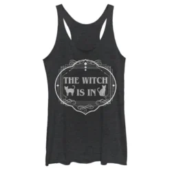 Women's Lost Gods Halloween The Witch Is In Cats Racerback Tank Top -Wear for all Store GUEST a83cefa8 41be 4e4b 812c c230df90eab9