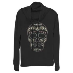 Junior's Lost Gods Halloween Sugar Skull Cowl Neck Sweatshirt 6 Junior's Lost Gods Halloween Sugar Skull Cowl Neck Sweatshirt -Wear for all Store GUEST c447c172 57a3 4a07 a979 4ef898fc9f60