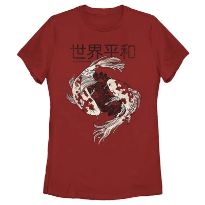 Women's Lost Gods Peaceful Koi Fish T-Shirt 2 Women's Lost Gods Peaceful Koi Fish T-Shirt - Image 2