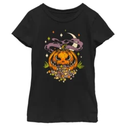 Girl's Lost Gods Halloween Jack-O'-Lantern Candy T-Shirt -Wear for all Store GUEST cd99e2db b6e9 4b34 8c44 26ce7267e78b