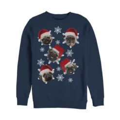 Men's Lost Gods Ugly Christmas Pug Snowflakes Sweatshirt -Wear for all Store GUEST ce0f3213 77a1 49b1 9952 62fef276f326