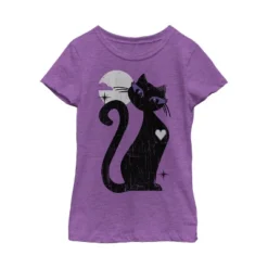 Girl's Lost Gods Halloween Full Moon Cat Heart T-Shirt -Wear for all Store GUEST d19912cb 1015 4931 9b8c 1ee63f6bd330