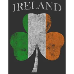 Men's Lost Gods St. Patrick's Day Distressed Irish Clover Flag T-Shirt