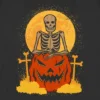 Women's Lost Gods Halloween Skeleton And Jack-O'-Lantern T-Shirt
