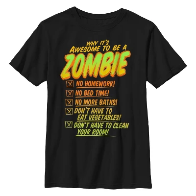 Boy's Lost Gods Halloween Awesome Being A Zombie T-Shirt 3 Boy's Lost Gods Halloween Awesome Being A Zombie T-Shirt - Image 3