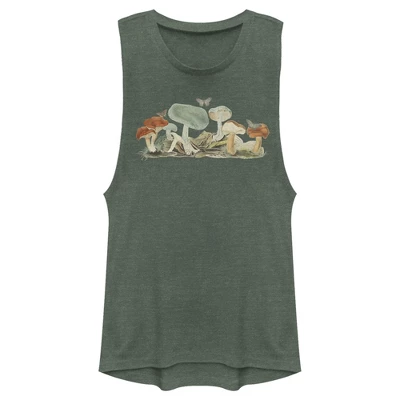 Junior's Lost Gods Retro Mushrooms Festival Muscle Tee 3 Junior's Lost Gods Retro Mushrooms Festival Muscle Tee - Image 3