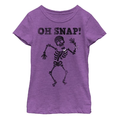 Girl's Lost Gods Halloween Oh Snap Skeleton T-Shirt 4 Girl's Lost Gods Halloween Oh Snap Skeleton T-Shirt - Image 4