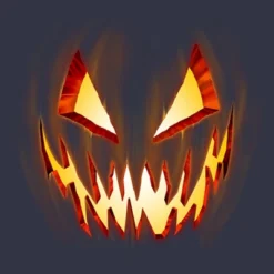 Women's Lost Gods Evil Pumpkin Face T-Shirt