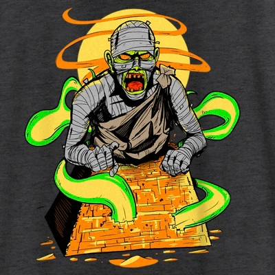 Women's Lost Gods Halloween Mummy Scene Racerback Tank Top 1 Women's Lost Gods Halloween Mummy Scene Racerback Tank Top