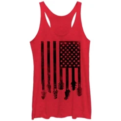 Women's Lost Gods Guitar American Flag Racerback Tank Top -Wear for all Store GUEST edd0a40a 6ec0 46c1 9bb2 26977a292592