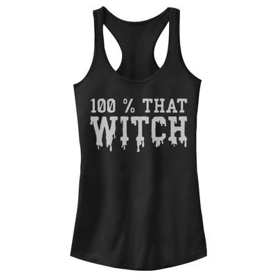 Junior's Lost Gods Halloween 100% That Witch Racerback Tank Top 4 Junior's Lost Gods Halloween 100% That Witch Racerback Tank Top - Image 4
