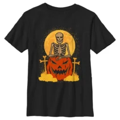 Boy's Lost Gods Halloween Skeleton And Jack-O'-Lantern T-Shirt -Wear for all Store GUEST f621fef4 cc7c 4702 8551 edc575c5c674