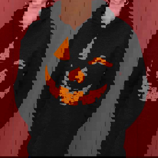 Wear for all Store -Wear for all Store winking pumpkin face funny halloween women hoodie 20240906035930 0mtwualh s4